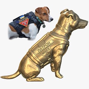 3D Jack Russell Terrier Patron Ukrainian Dog Landmine Finder 3D print model