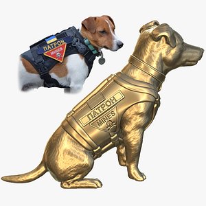 Jack Russell Terrier Patron Ukrainian Dog Landmine Finder 3D print model