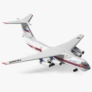 Ilyushin Il-76 Emergency Russian Air Force 3D Model