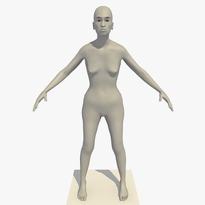 realistic base mesh old 3d model