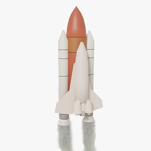 Space Shuttle with Rocket 3D model