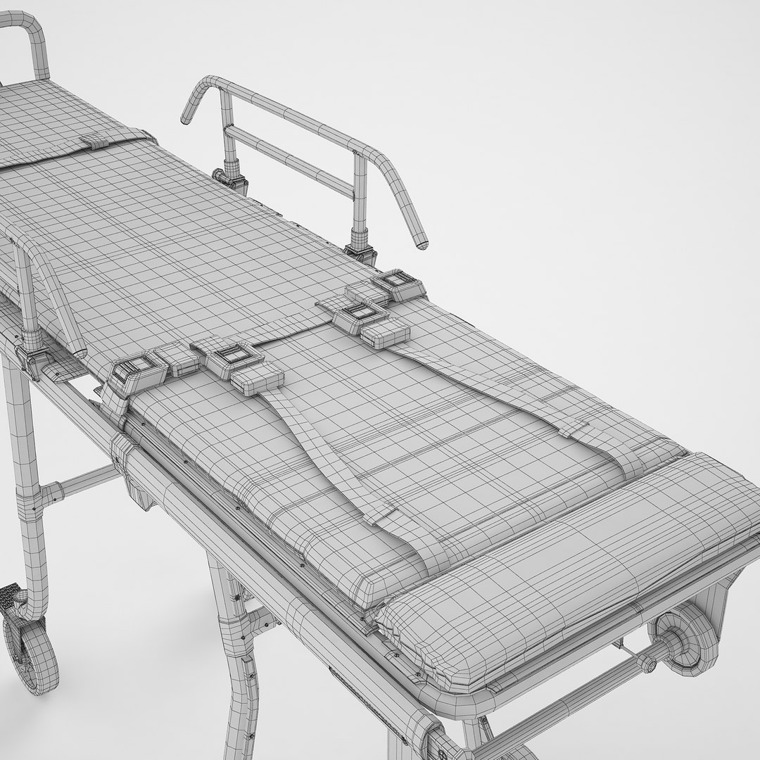 3D Ambulance Stretcher Trolley - TurboSquid 1393759