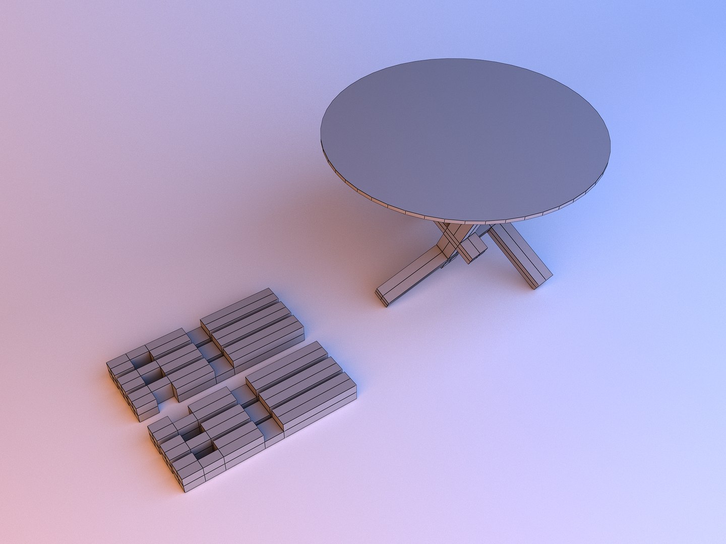 Plywood Glass Coffee Table 3D Model TurboSquid 1775141