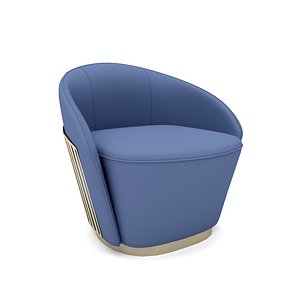 3D The modern ship seat Low-poly model