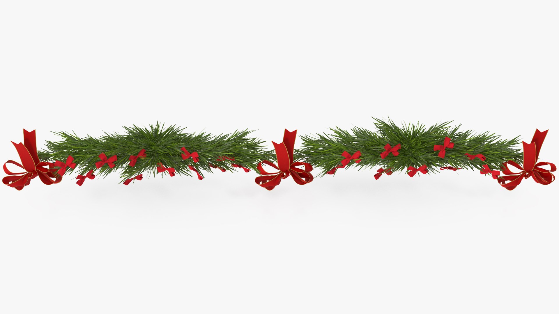 3D Christmas Garland Bows V Model - TurboSquid 1662839