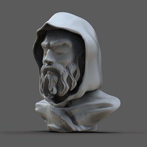 3D Monk Statue model