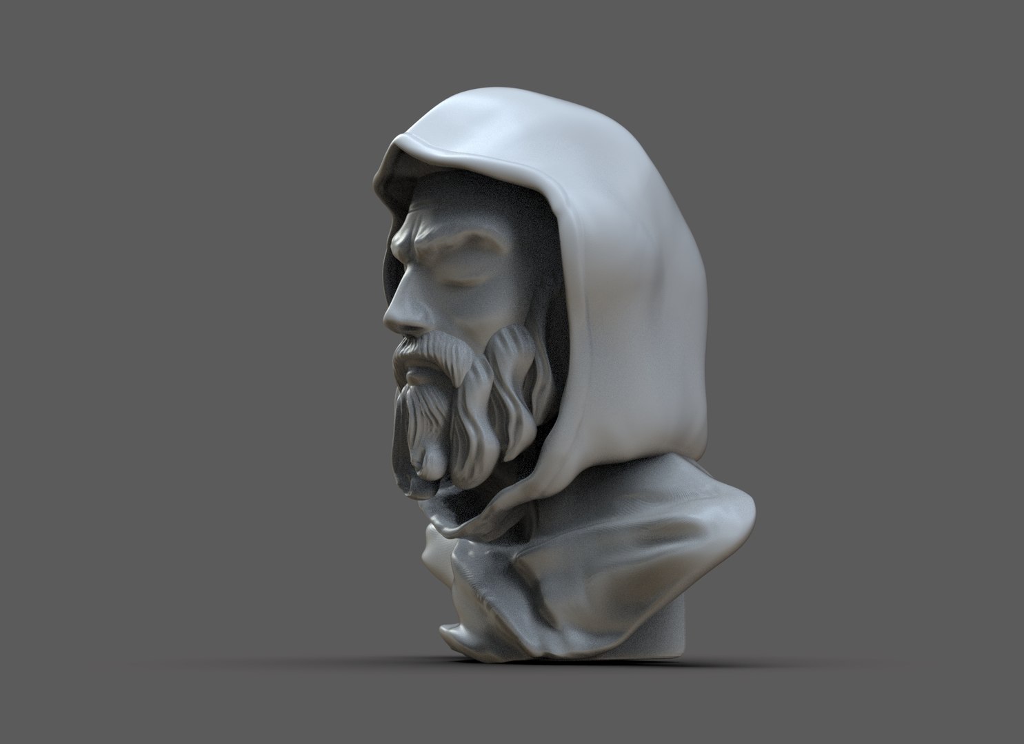 3D Monk Statue Model - TurboSquid 2221088