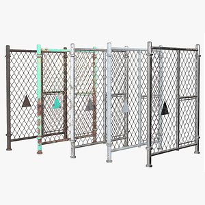 Barbed Wire Fence v1 3D