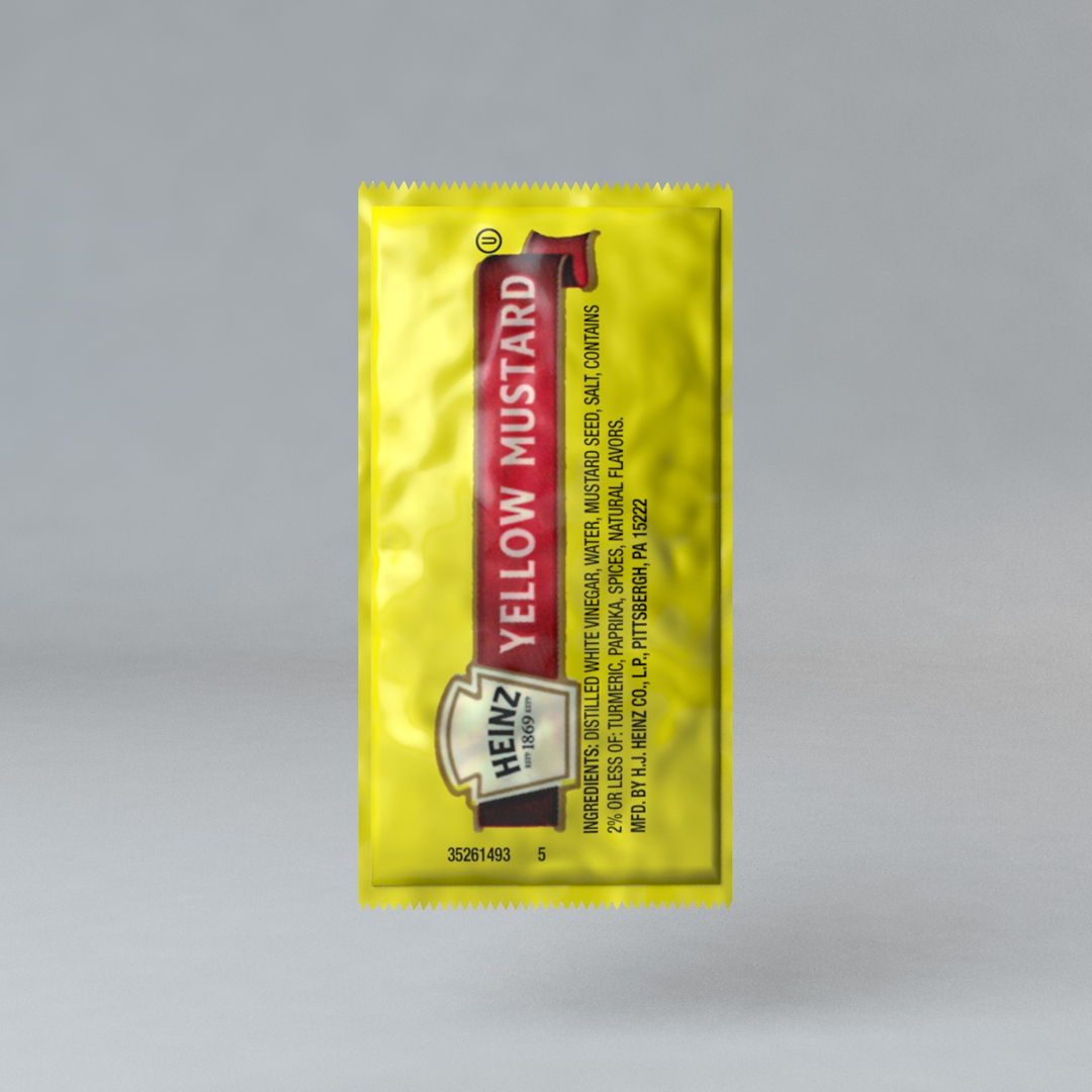 3d set heinz condiments packets model https://p.turbosquid.com/ts-thumb/Vy/5l5ALK/OWAit9jE/mustard/jpg/1489115738/1920x1080/turn_fit_q99/46635ee49a94a4e6c99a9f0c82ff57044d495327/mustard-1.jpg
