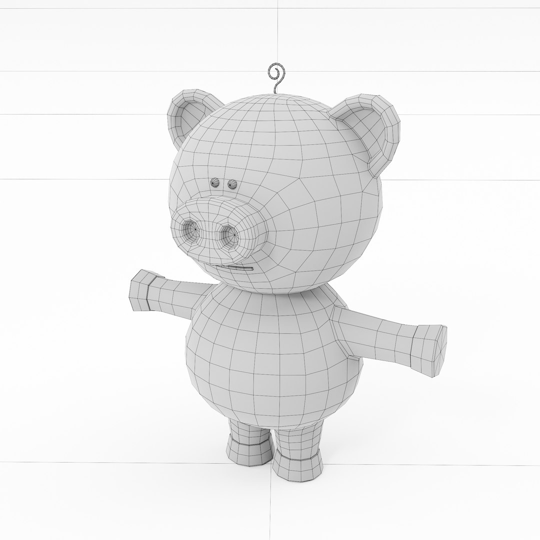Pig Cartoon Animal 3d Model 3D Model - TurboSquid 1996754