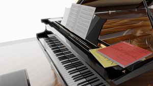 c bechstein grand piano 3D model