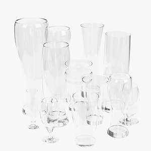 beer glasses 3D model