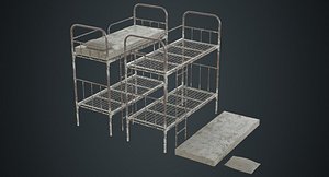 3D bunk bed 2b model