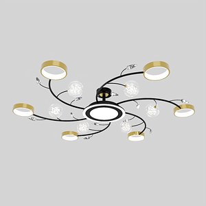 3D LED chandelier for the living room model
