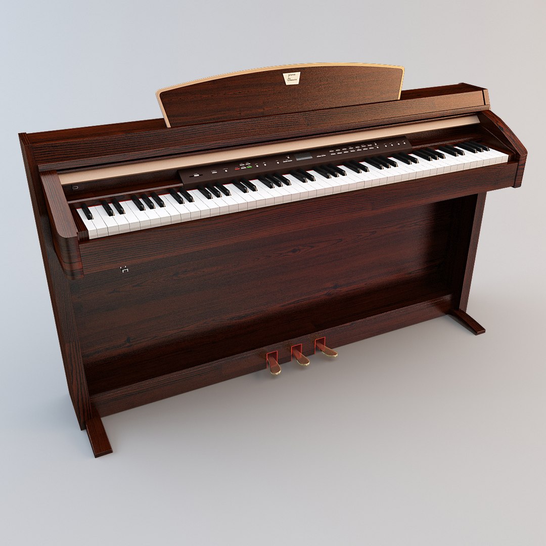 3ds max piano musical instrument