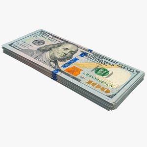 100 dollar 2 3D model