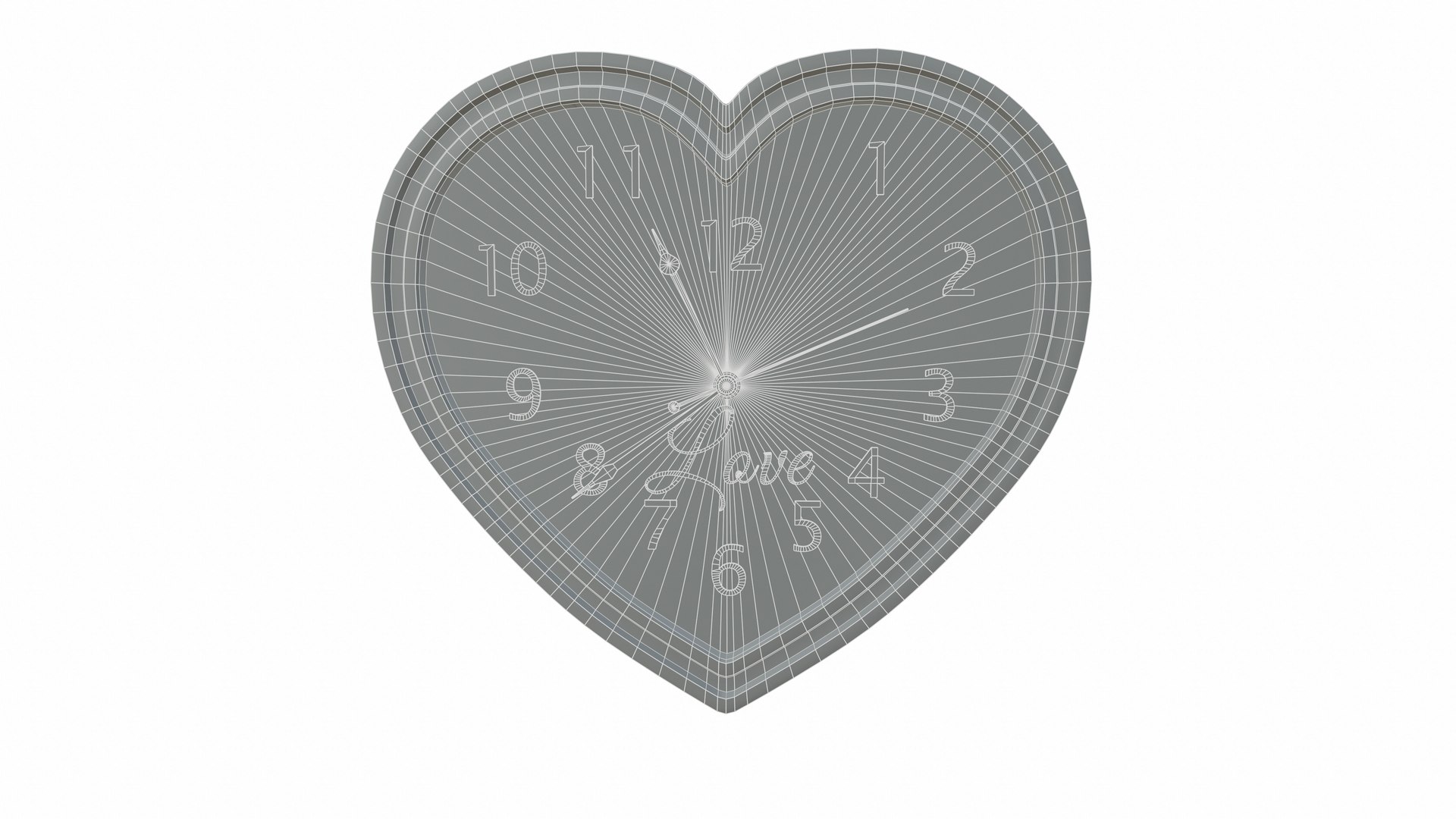 Heart Clock 3D Model - TurboSquid 1686839