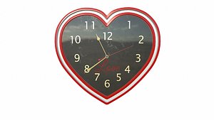 heart clock 3D model