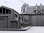 sci-fi architectural platform buildings 3d model