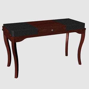 leather box writing desk 3dm