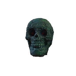 Aztec Style Skull High Poly