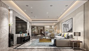 3D Collection of Modern living room - full furniture 11 model