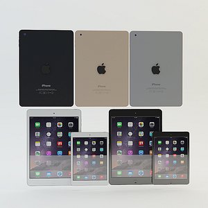 apple ipad air mini 3d max