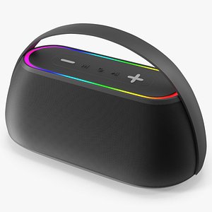3D Portable Bluetooth Speaker With Handle Black model