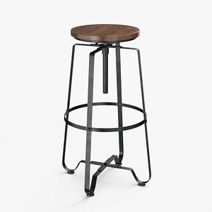 3D adjustable bar stool ar model