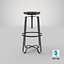 3D adjustable bar stool ar model