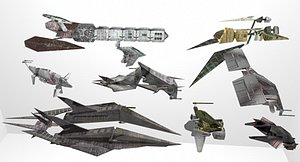 sci-fi spacecrafts 3d ma