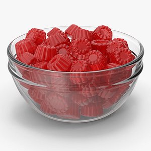 Red Jelly In Bowl model