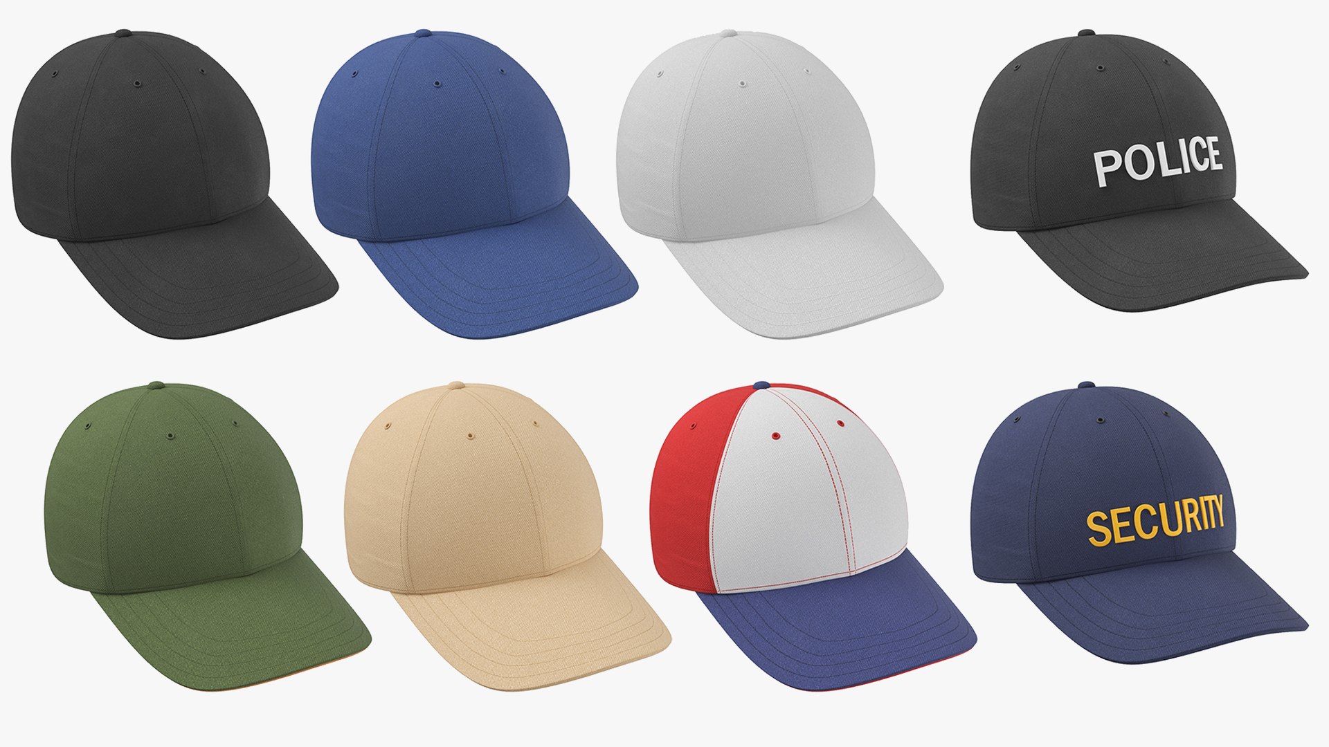 Baseball Cap Collection model https://p.turbosquid.com/ts-thumb/Vz/BQjfom/BX/baseballcapcoll2/jpg/1730480882/1920x1080/fit_q87/ab55885901c73bf6df949fd5086eb77bc77b9ab5/baseballcapcoll2.jpg