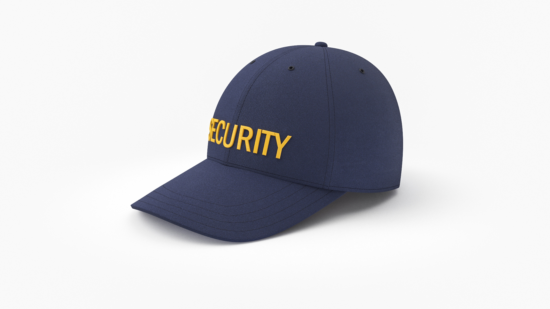 Baseball Cap Collection model https://p.turbosquid.com/ts-thumb/Vz/BQjfom/OO/securitycap/jpg/1729085700/1920x1080/turn_fit_q99/4ed77da62a7ac8b718234ef16d0cbfb7808e2dba/securitycap-1.jpg
