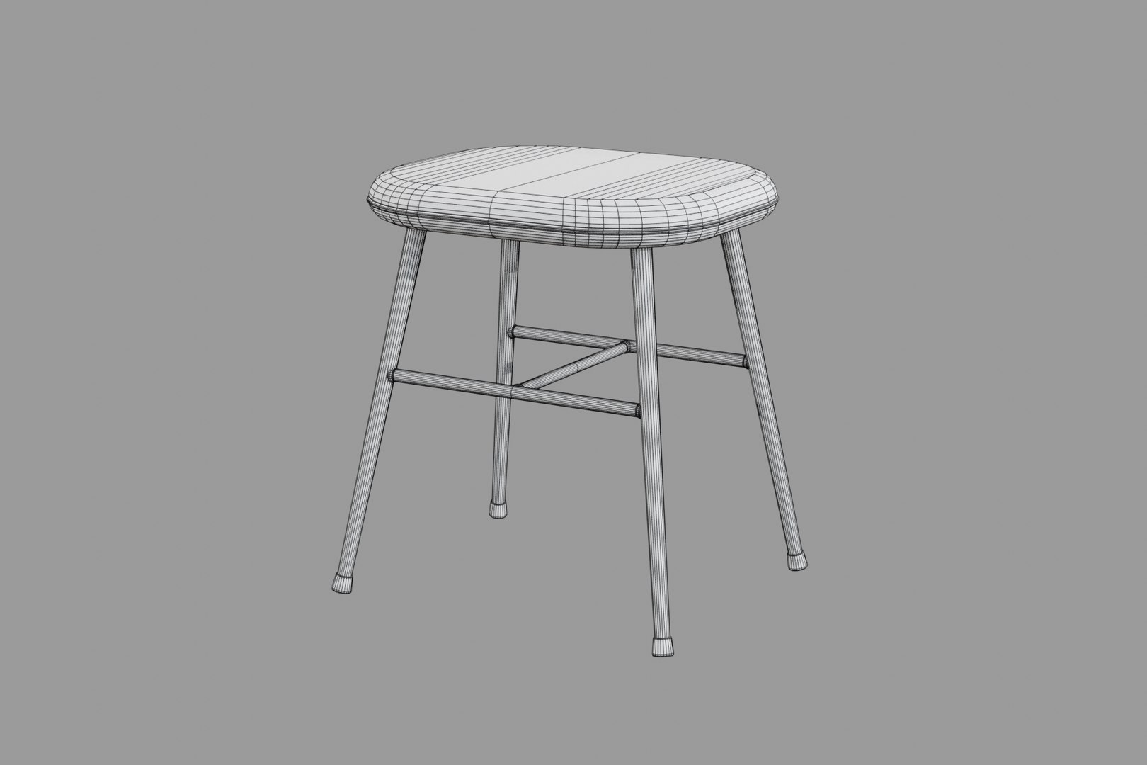 Stool metallic model - TurboSquid 1554722