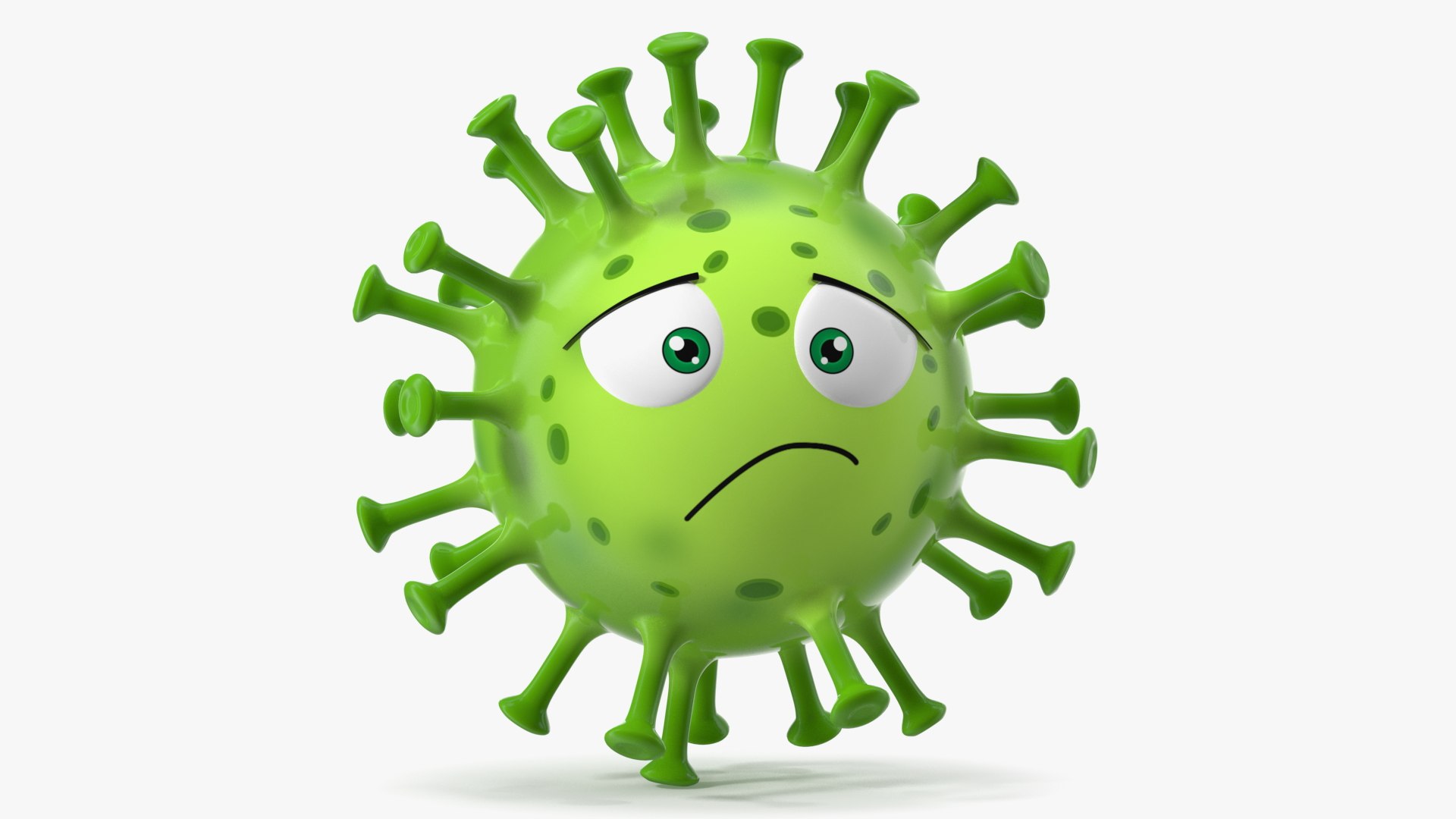 Covid Emoji Sad 3D model preview