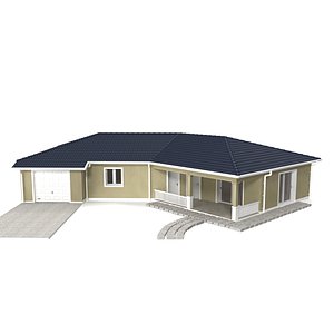 realistic house architecture 3D model