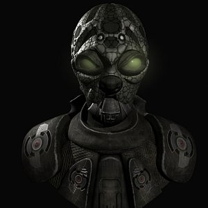 3d model of alien head