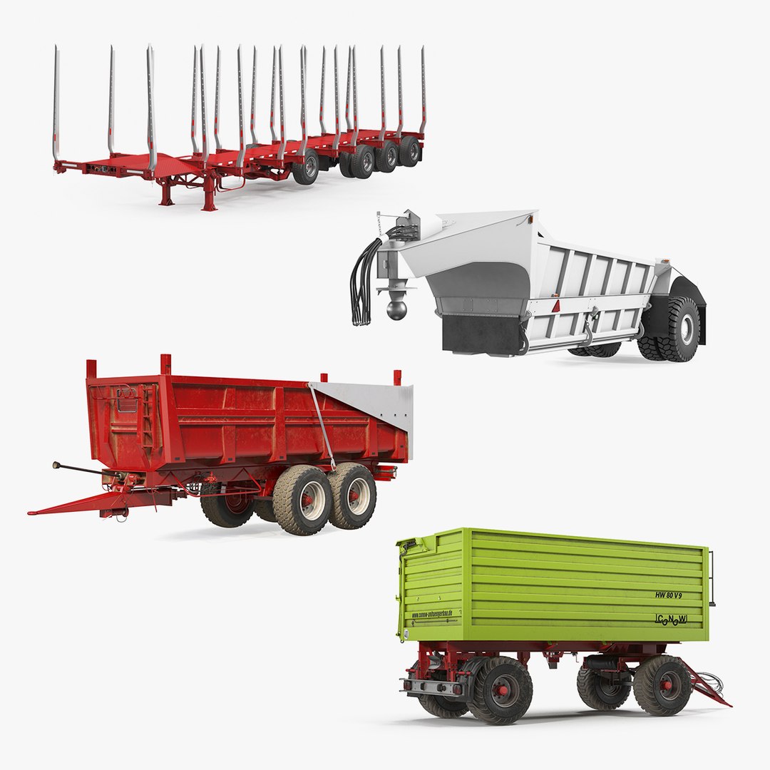 Trailers Collection 8 3D model preview
