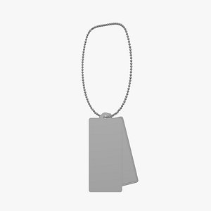 Basic Keychain Tag - Geometry Only No Textures No Materials 3D model