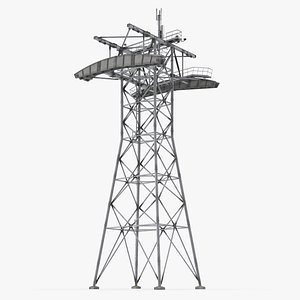 3D model gondola lift tower