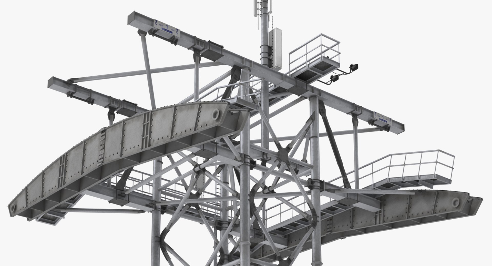 3D Model Gondola Lift Tower TurboSquid 1306796