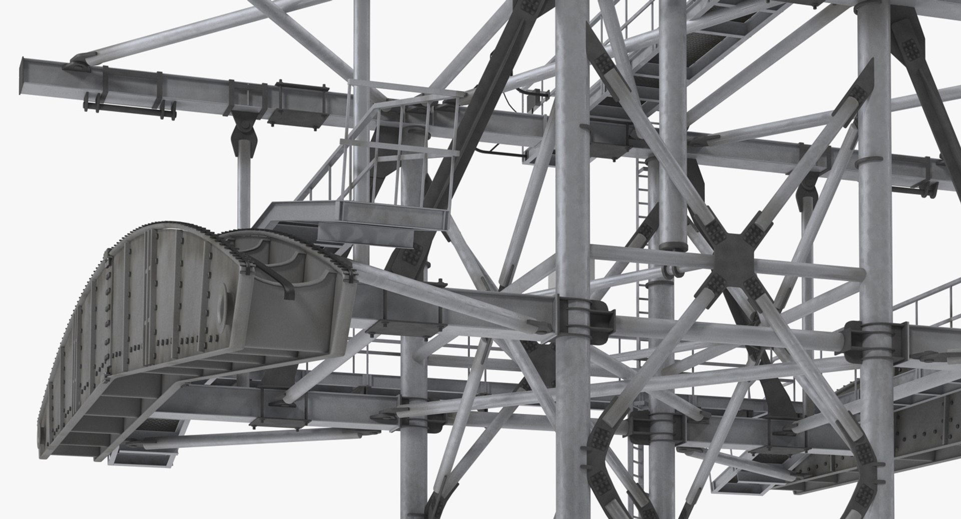 3D Model Gondola Lift Tower TurboSquid 1306796