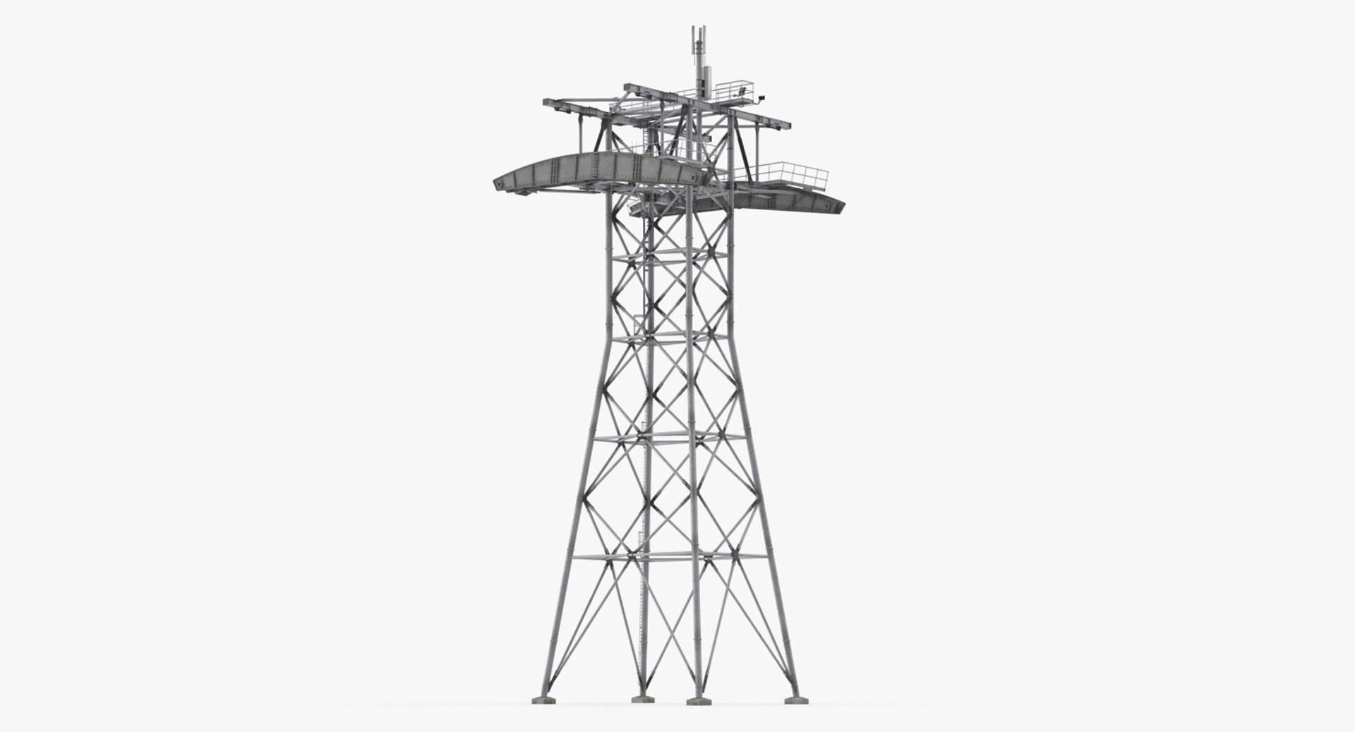 Gondola Lift Tower 3D model preview