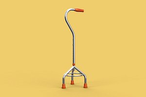 3D STANDARD WALKING CANE AID ELDERLY TRIPOD STICK POLE GAIT 3 LEG