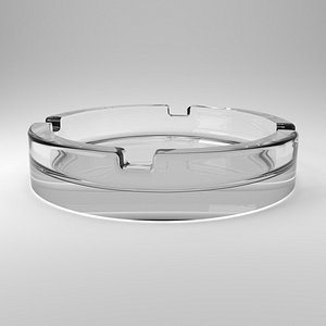 3D glass ashtray