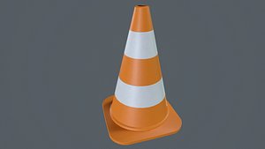 traffic coner - PBR Game Ready model Low-poly 3D model 3D model