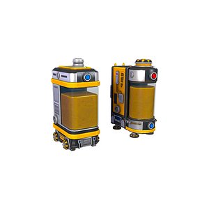 SCI-FI Liquid Container V1 Futuristic Fluid Tank Game Ready PBR