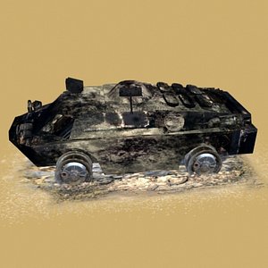 Low Poly Destroyed BRDM3