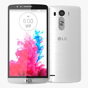 LG G3 White 3D Model